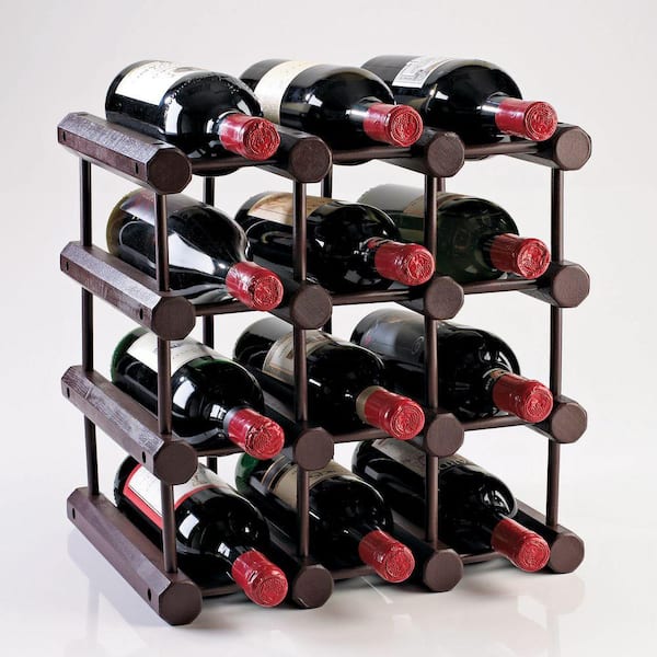 Wine Enthusiast Modular 12-Bottle Wine Rack in Mahogany