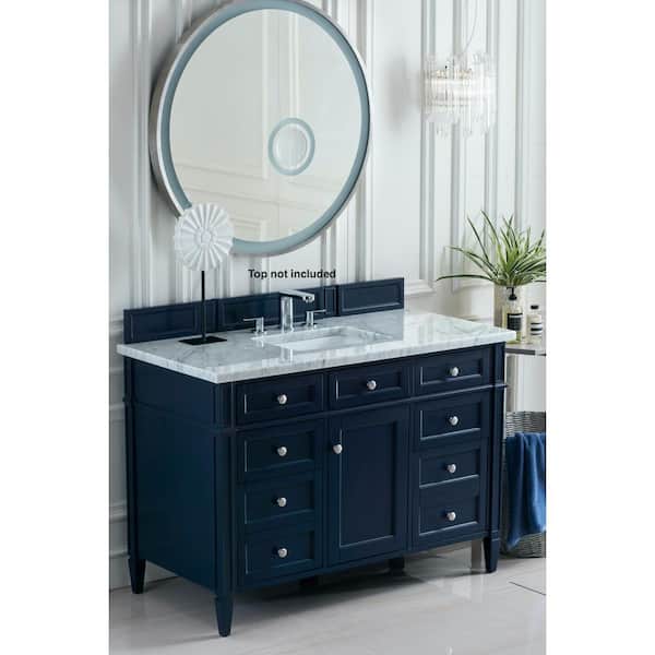 James Martin Vanities Brittany 46.8 in. W x 23 in.D x 32.8 in. H Single Bath Vanity Cabinet Without Top in Victory Blue