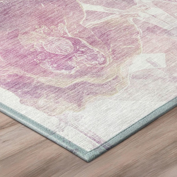 Chantille Machine Washable Indoor/Outdoor Abstract ACN2885 Lavender 5 ft. x 7 ft. 6 in. Area Rug