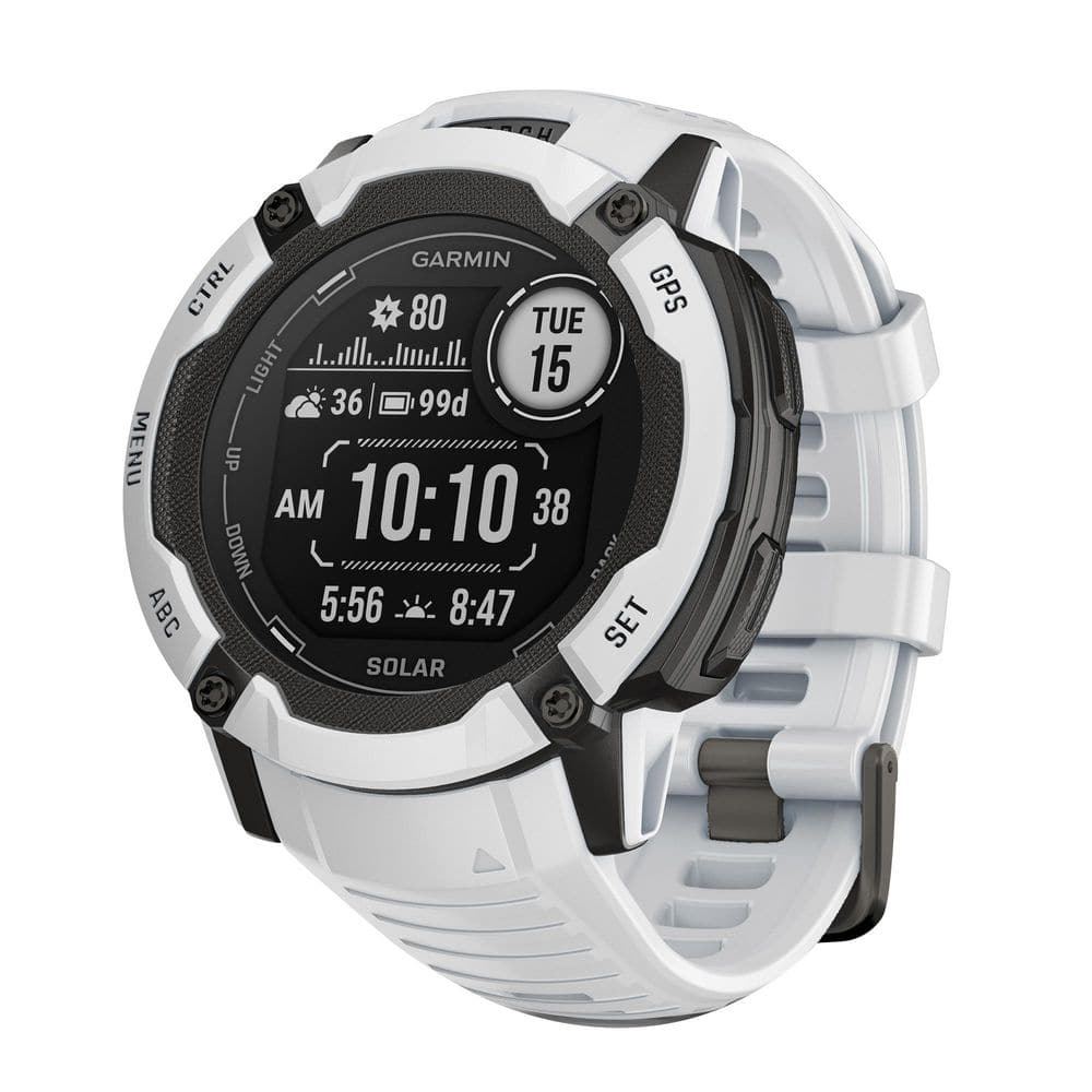 Instinct 2X Solar Smartwatch 1.97 x .57 in. Whitestone
