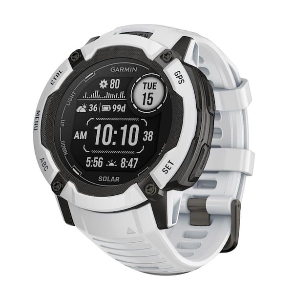 Instinct 2X Solar Smartwatch 1.97 x .57 in. Whitestone
