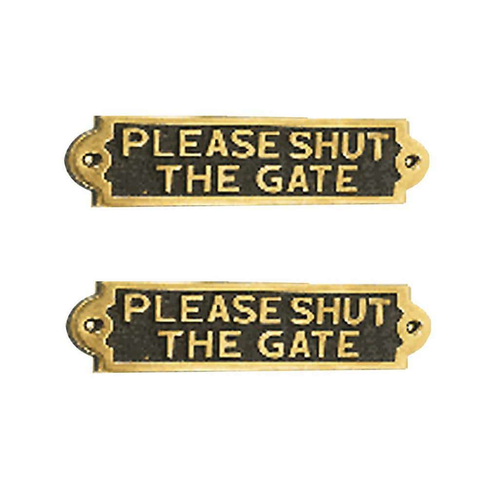Plaques Please Shut The Gate Sign Polished Brass Plate (Pack Of 2) price history on PriceWatchPro