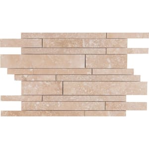Ivory Travertine Interlocking 12 in. x 18 in. Honed Travertine Floor and Wall Tile (1.5 sq. ft./Each)