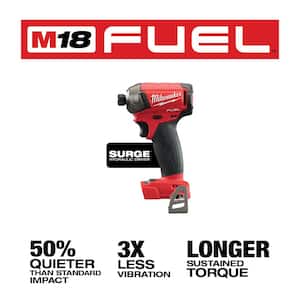 M18 FUEL SURGE 18V Lithium-Ion Brushless Cordless 1/4 in. Hex Impact Driver with XC 5.0 Ah Battery