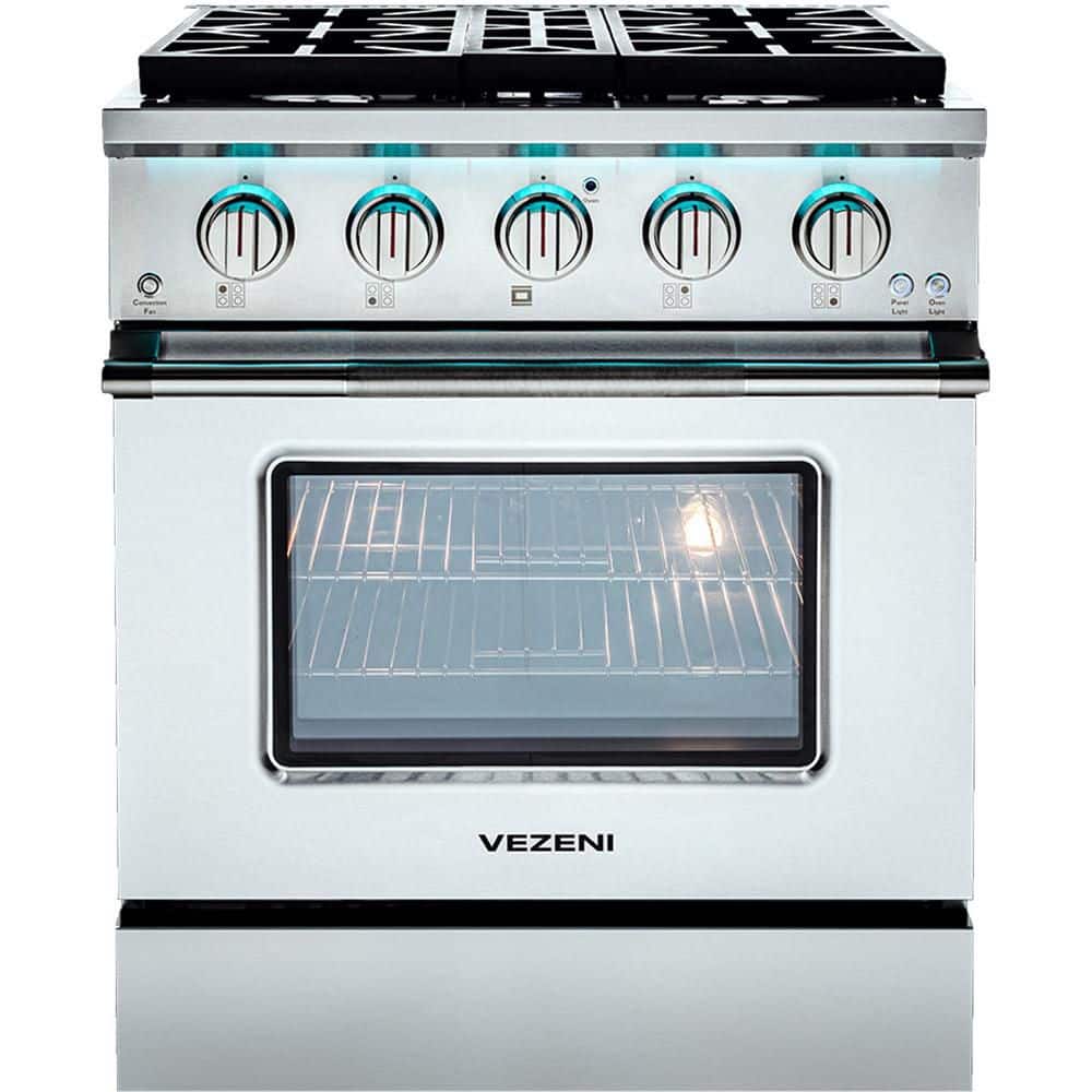 VEZENI 30 in. Reminiscia Plus Collection, Dual Fuel Stainless