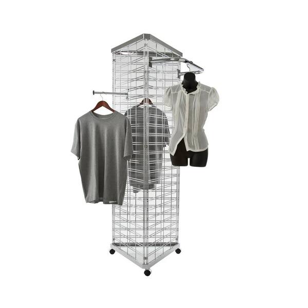 Econoco - 24 in. Chrome Grid Panel Triangle Base