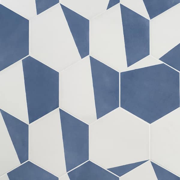 Ivy Hill Tile Eclipse Burst Blue 7.79 in. x 8.98 in. Matte Porcelain Floor and Wall Tile (9.03 sq. ft. / Case)