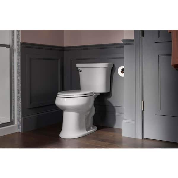 Stinson 12 in. Elongated Chair Height Toilet Bowl Only in White, Seat Not Included
