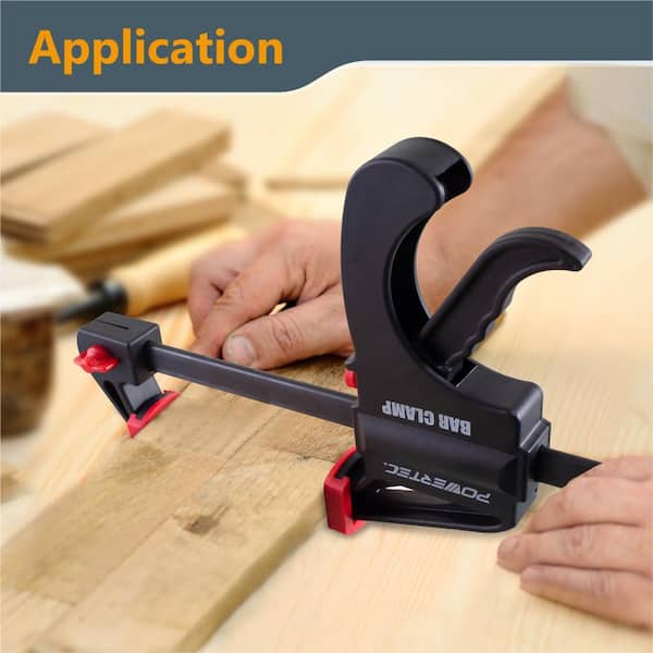 Bar Clamps/Spreaders Set with 24 in. and 36 in. for Woodworking, Gluing-Trigger Clamps, Carpenter Quick Clamps (4-Piece)