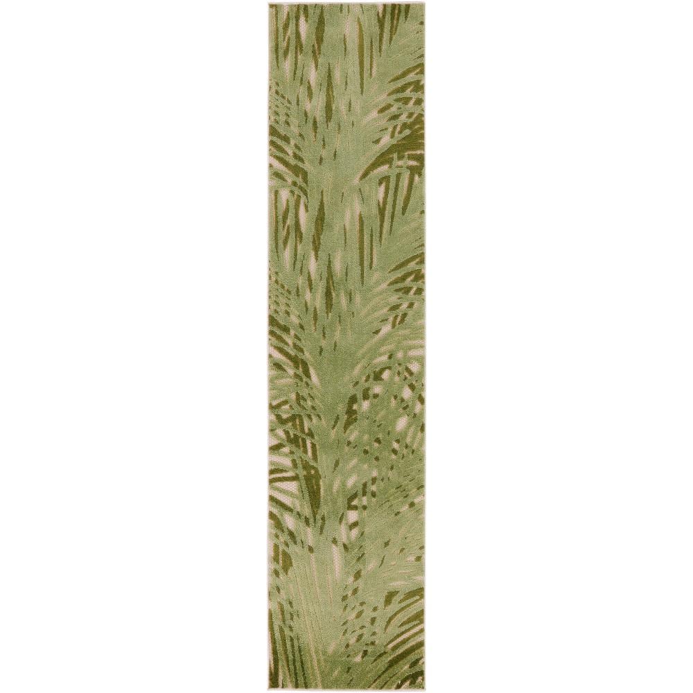 Aloha Ivory Green 2 ft. x 6 ft. Botanical Contemporary Runner Area Rug price history on PriceWatchPro