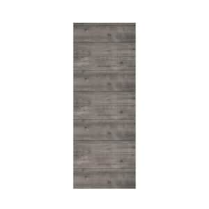 32 in. x 84 in. x 1-3/8 in. Hollow Gray MDF and Pine Core Painted Wood Interior Barn Door Slab
