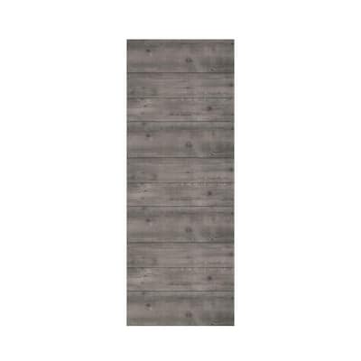 36 in. x 84 in. x 1-3/8 in. Hollow Gray MDF and Pine Core Painted Wood Interior Barn Door Slab
