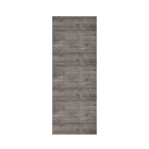 eightdoors 36 in. x 96 in. x 1-3/8 in. Hollow Gray MDF and Pine Core Painted Wood Interior Barn Door Slab