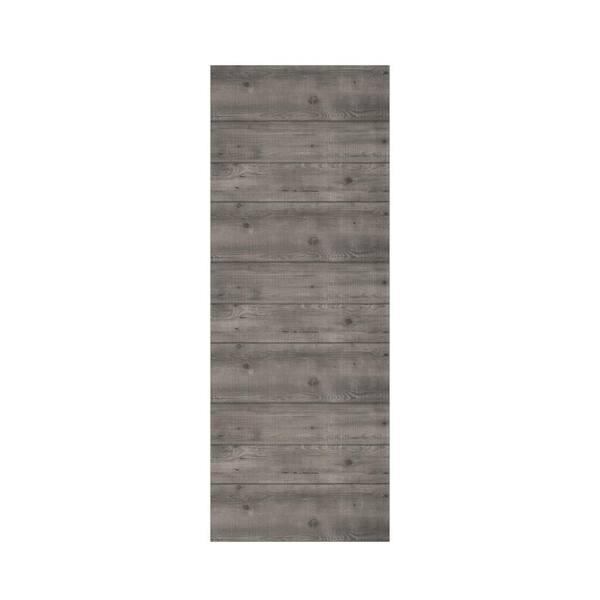 eightdoors 42 in. x 96 in. x 1-3/8 in. Hollow Gray MDF and Pine Core Painted Wood Interior Barn Door Slab