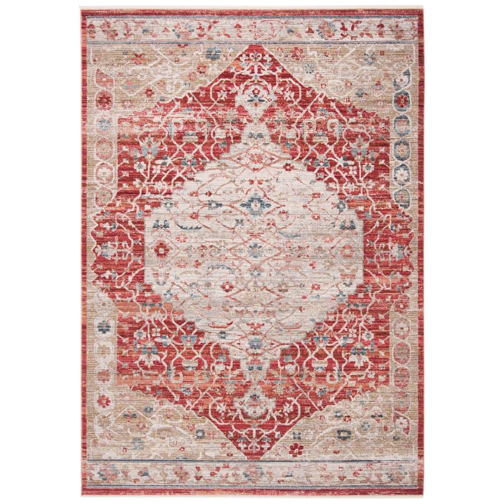 Thick & Soft classic TRADITIONAL RUGS "ROYAL" Ornament oval beige Best Quality 