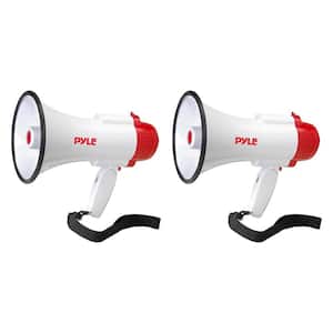 Pro Megaphone Bull Horn with Siren and Voice Recorder (2-Pack)