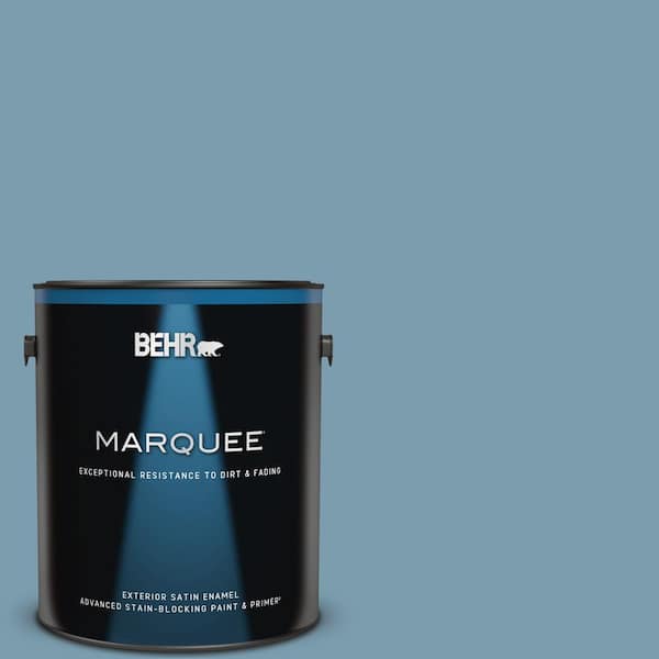 BEHR MARQUEE 1 gal. #550F-4 Cool Dusk Satin Enamel Exterior Paint & Primer