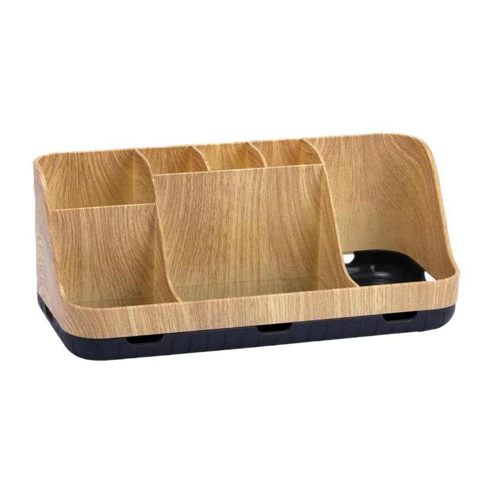 Wood Plastic Bathroom Organizers and Storage, Detachable 7 Slots Kids Toothbrush and Toothpaste Holde Drainage price history on PriceWatchPro