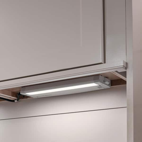 4U Series 12 in. 3000K LED Textured White Under Cabinet Light with Frosted Diffuser