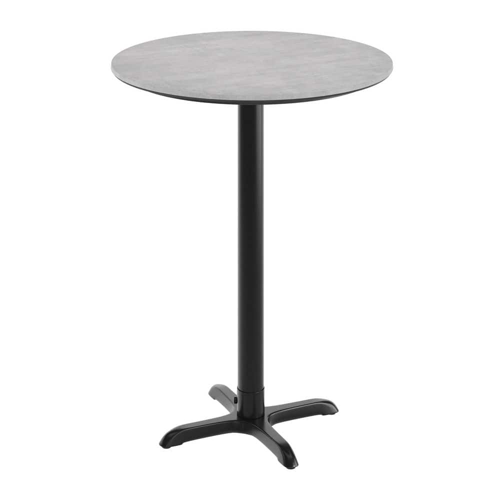 Acadia 42 in. H Gray Faux Concrete/Black Base Round Tabletop Wood Seats 3 with TopGuard HPL Technology price history on PriceWatchPro
