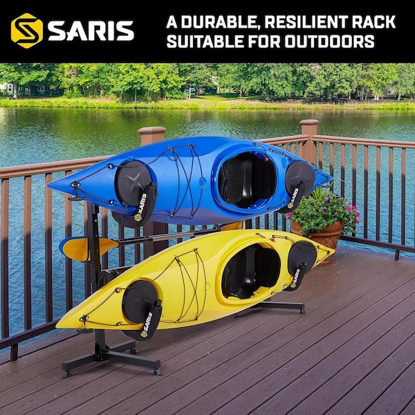SARIS Kayak Storage Rack for 2- Kayak, Freestanding Kayak Rack for