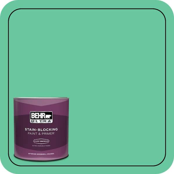 BEHR ULTRA 1 qt. #470B-4 Intense Jade Extra Durable Eggshell Enamel Interior Paint & Primer