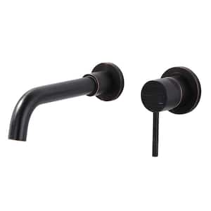 Single Handle Wall Mounted Bathroom Faucet in Oil Rubbed Bronze