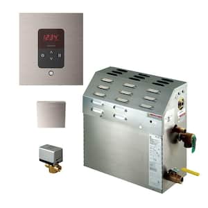 6kW Steam Bath Generator with iTempo AutoFlush Square Package in Brushed Nickel