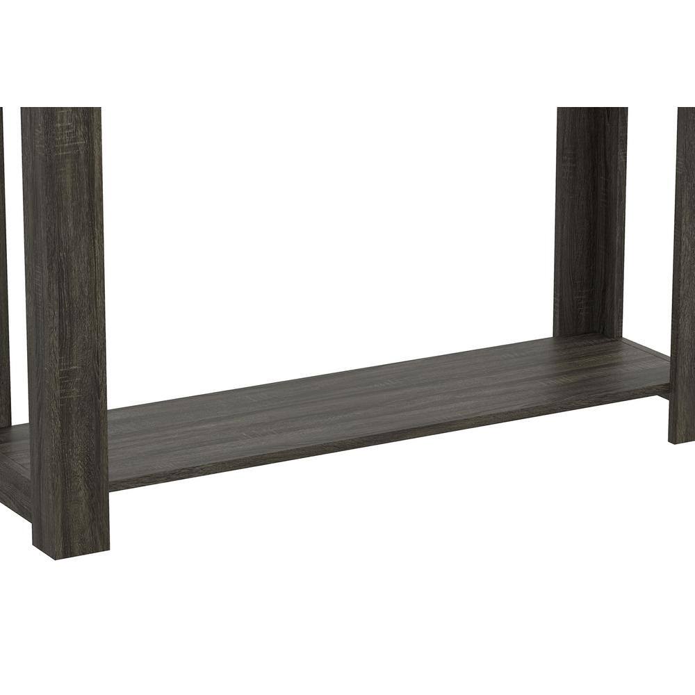 Modern 40"L Dark Grey MDF Console Table with 2 Drawers