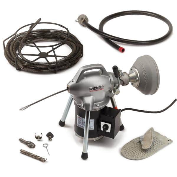 K50-9 Drain-Cleaning Machine 3/4 in. to 4 in. Drain Lines, with A-40 Cable Kit, 115V
