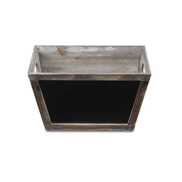 HomeRoots Rustic Wooden Storage Box with Chalkboard