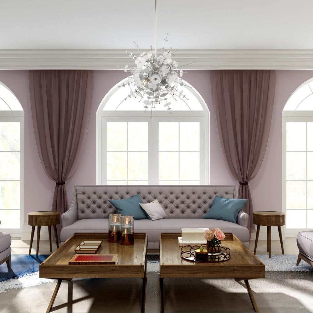 Polished Chrome 6-Light Globe Chandelier with Glass Discs