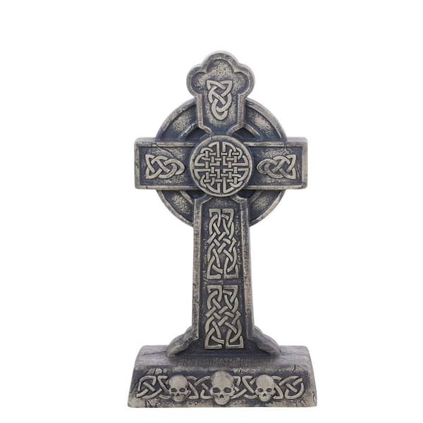 36 in Grave & Bones Celtic Cross Tombstone