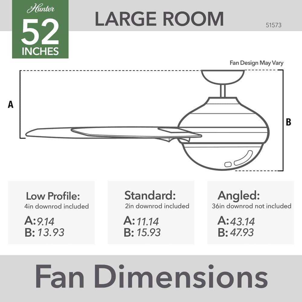 Hampshire 52" Weathered Copper Ceiling Fan with Grey Pine Blades and LED