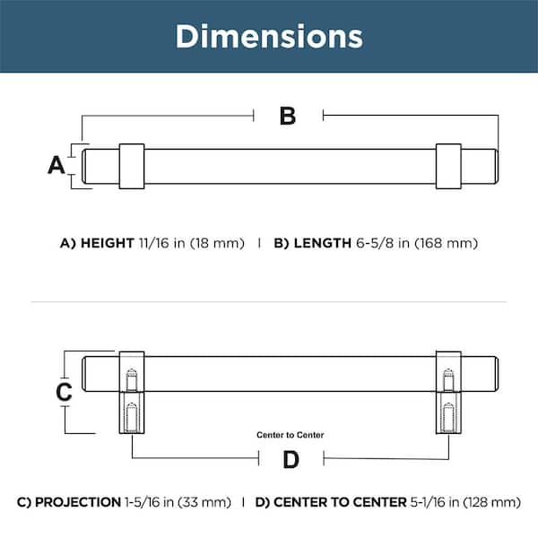 Franklin Brass - 12-Pack Simple Wrapped Bar 5-1/16 in. (128 mm) Modern Matte Black Cabinet Drawer Pulls
