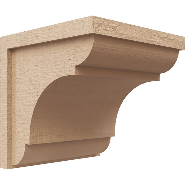 Ekena Millwork 12 in. x 12 in. x 12 in. Wide Bryant Rough Cedar Woodgrain TimberThane Corbel, Primed Tan