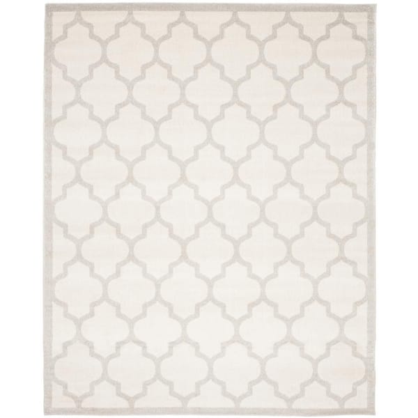 SAFAVIEH Amherst Beige/Light Gray 8 ft. x 10 ft. Geometric Trellis Area Rug