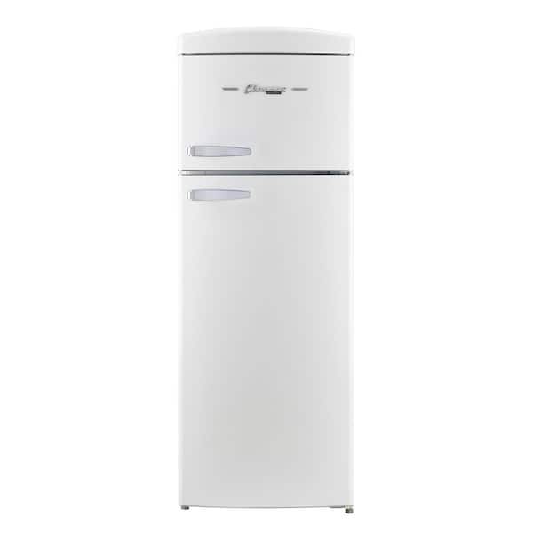 Classic Retro 21.6 in. 7.5 cu. ft. Top Mount Refrigerator in Marshmallow White