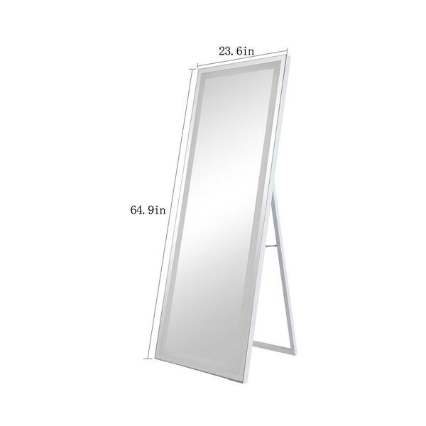FUNKOL 24 in. W x 70 in. H Rectangular Framed Touch Tricolor LED