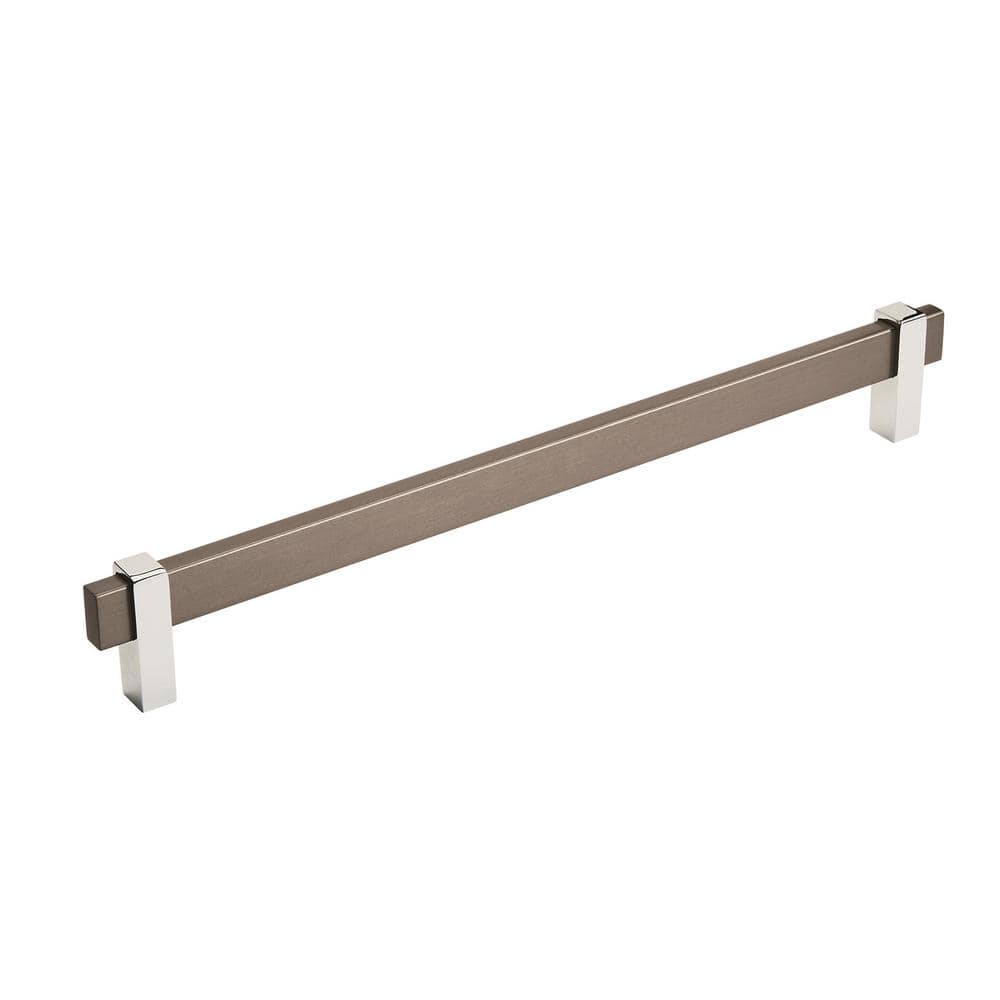 Mulino 10-1/16 in. (256mm) Modern Black Brushed Nickel/Polished Chrome Bar 