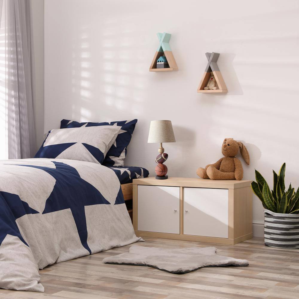 22" White Polyresin Sports Combo Table Lamp for Kids