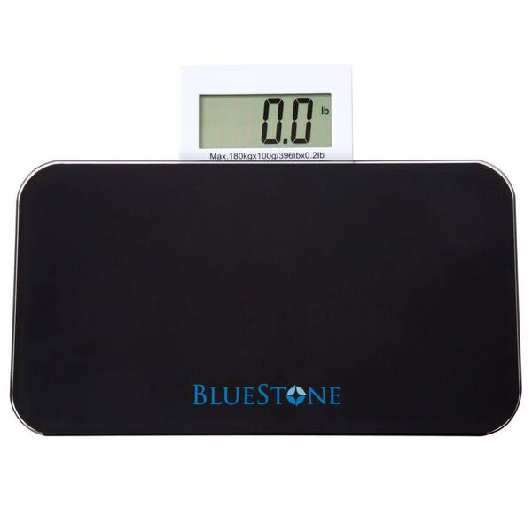 Bluestone Glass Digital Body Scale with Expandable Readout in Black