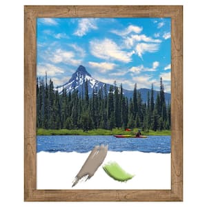 Owl Brown Narrow Wood Picture Frame Opening Size 22 x 28 in.