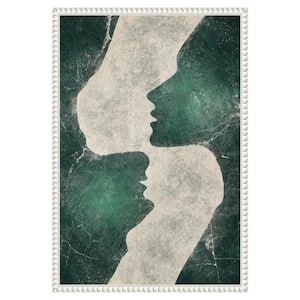 Emerald Love by Ema Paraschiv 1-Piece Floater Frame Giclee Abstract Canvas Art Print 23 in. x 16 in .
