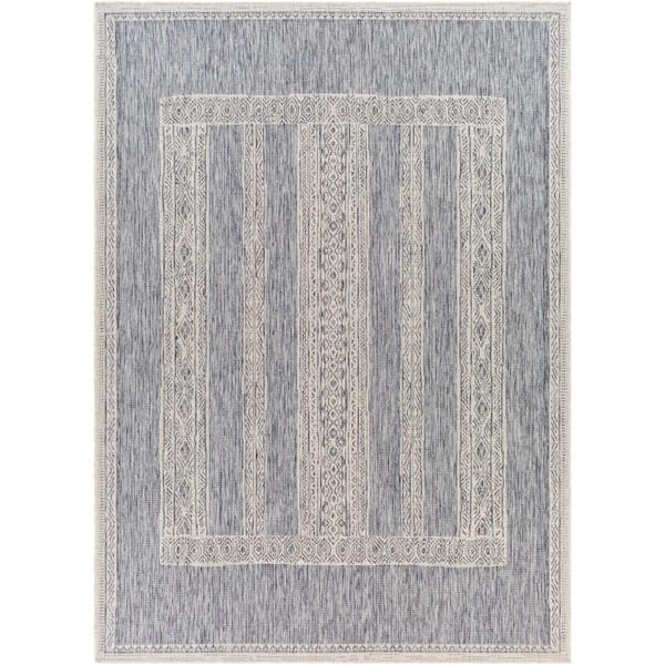 Aldenshire Blue 5 ft. x 7 ft. Indoor/Outdoor Area Rug