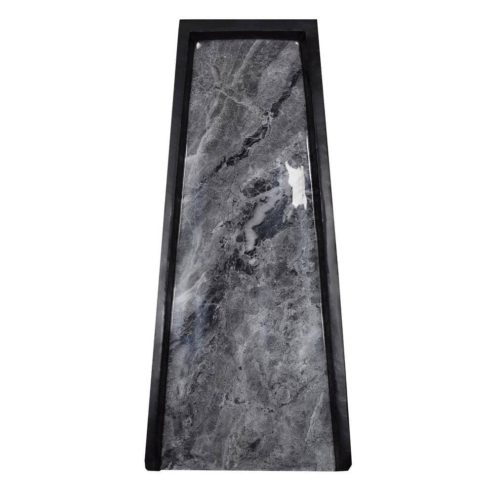 Oakland Living Grey Faux Marble Cast Aluminum Downspout Gutter 24 in. Splash Block MARBLESB