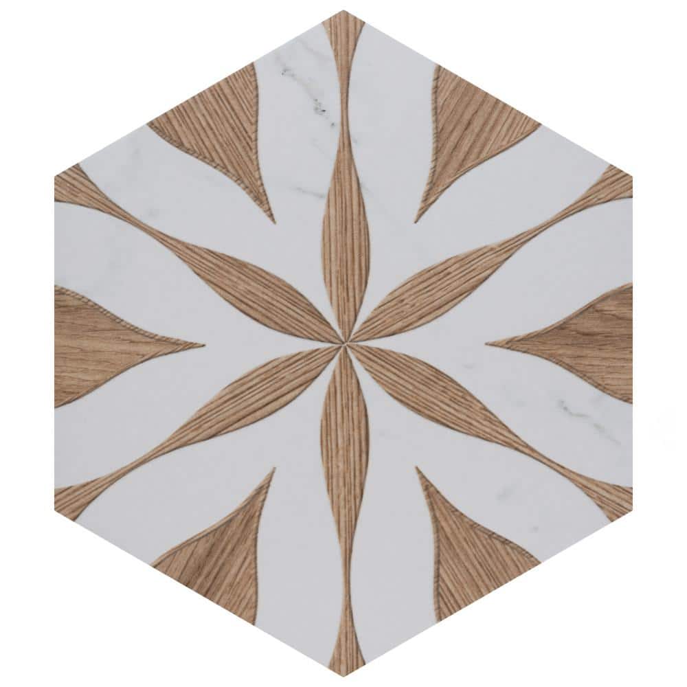 Llama Brown Matte Hexagonal Porcelain Tile