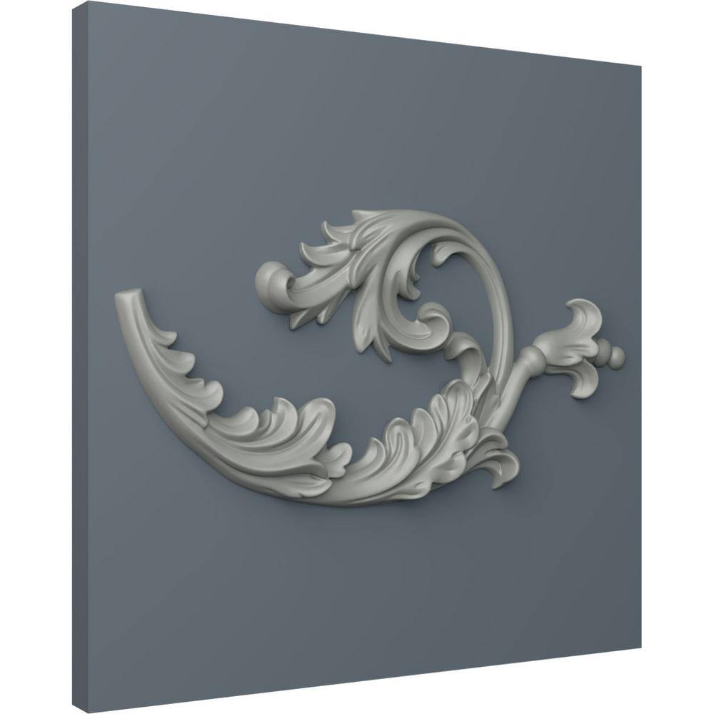 Primed White Polyurethane Architectural Right Onlay, 12"W x 6"H