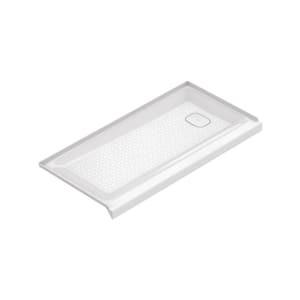 Aspirations 60 in. L x 30 in. W Single Threshold Alcove Shower Pan Base with Right Drain in White