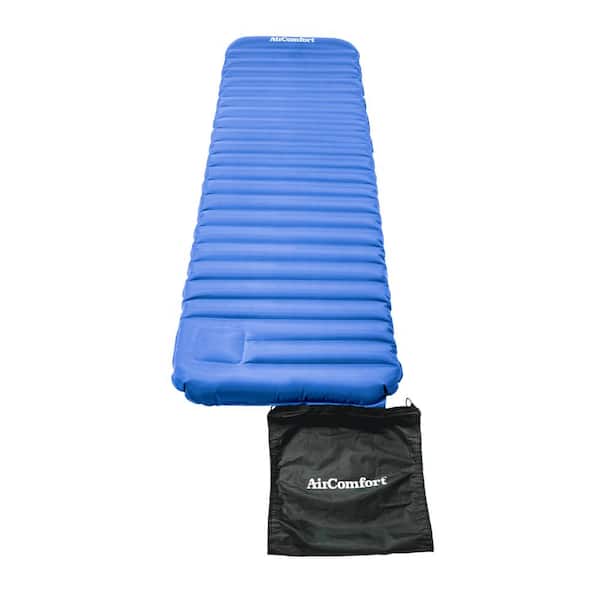 Air Comfort Roll & Go Inflatable Sleeping Pad - Large (Blue)